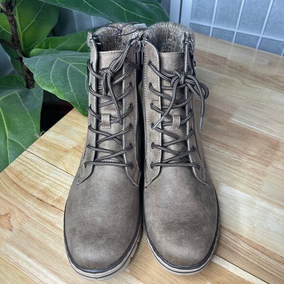 Cliffs by White Mountain Kelcie Zip Up Hiking Outdoor Boots Lace Up Size 10 Walk - Picture 12 of 15